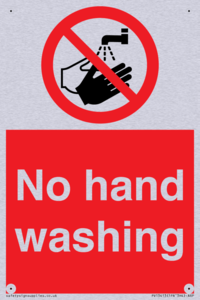 No hand washing